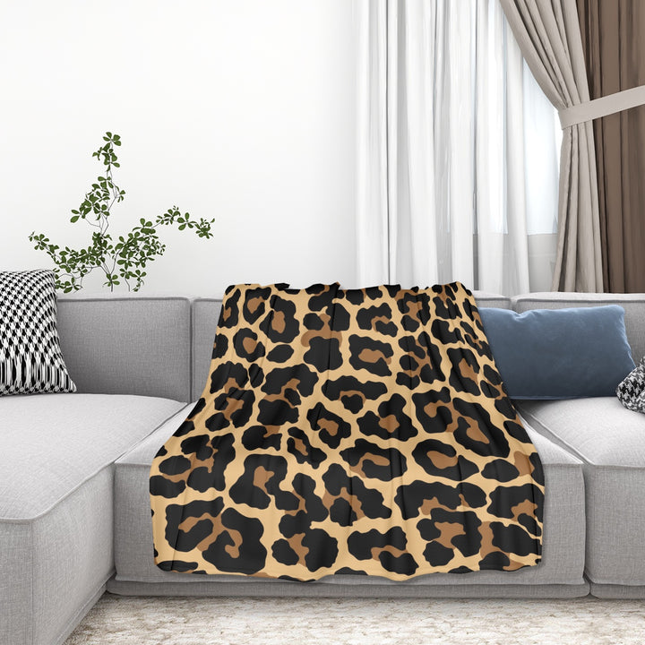 Black Leopard - Sofa Blanket