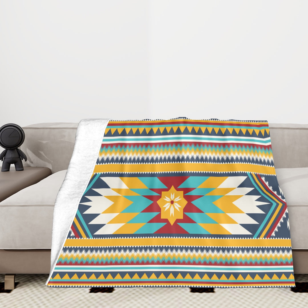 Gold Aztec - Sofa Blanket