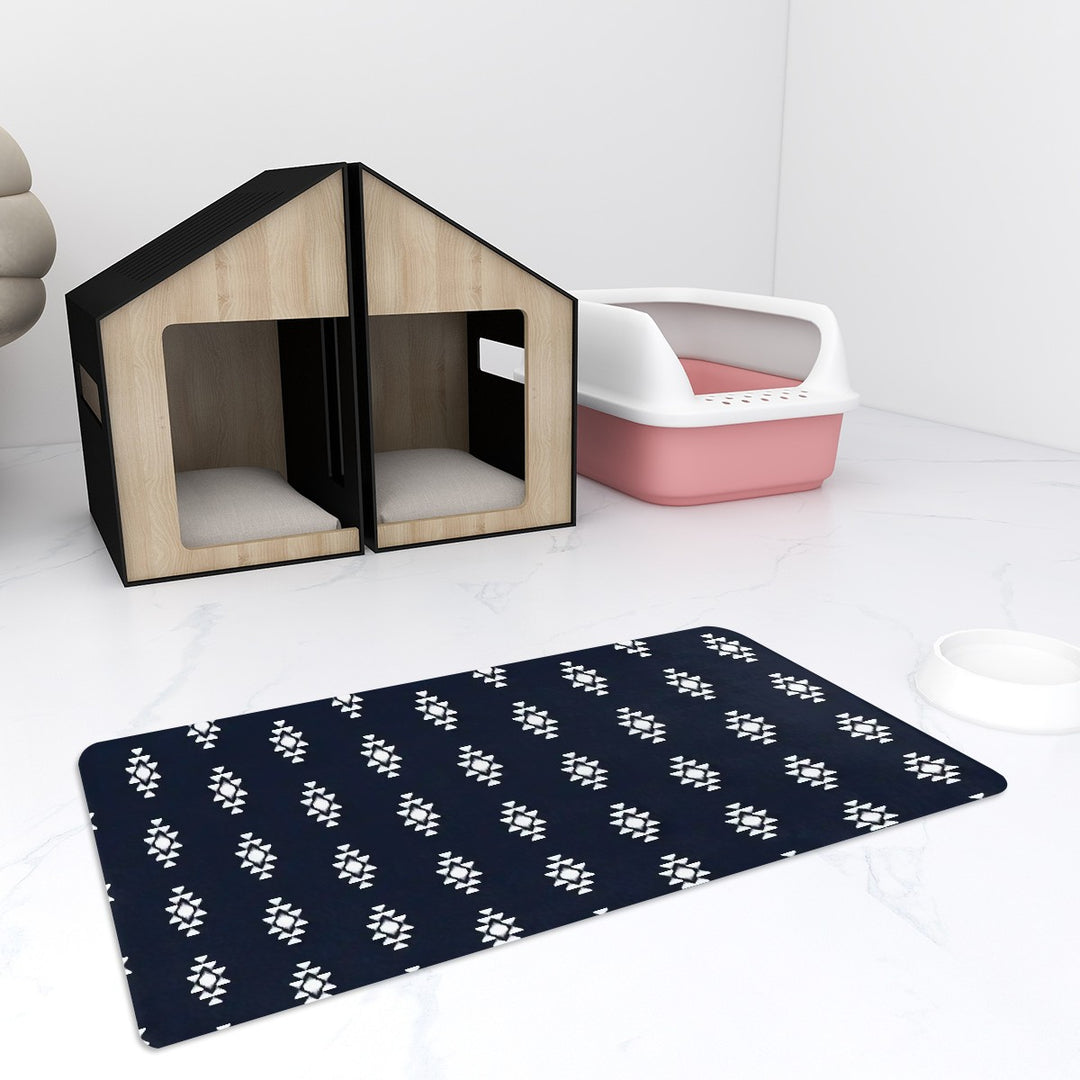 Black Tribal - Pet Food Mat