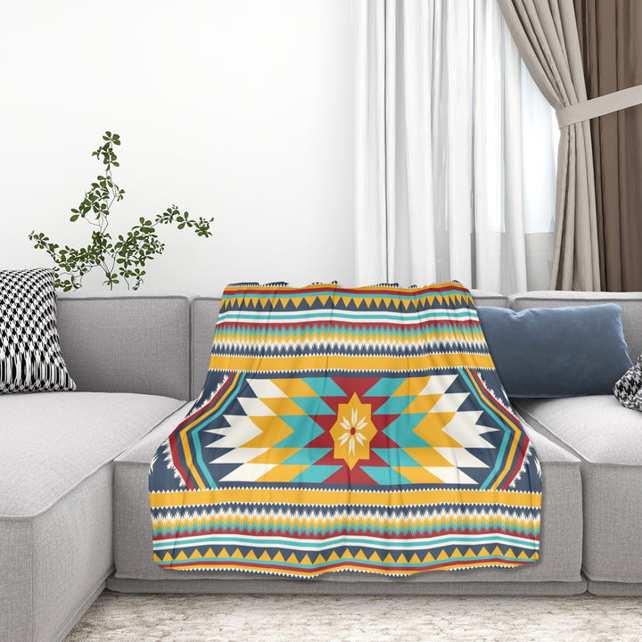 Gold Aztec - Sofa Blanket