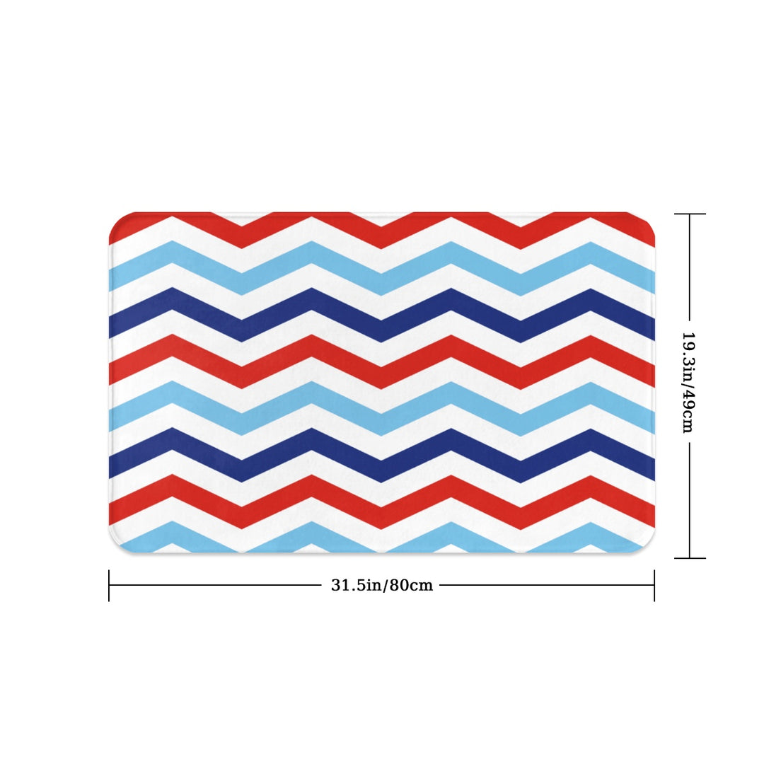 Patriotic Chevron - Pet Food Mat
