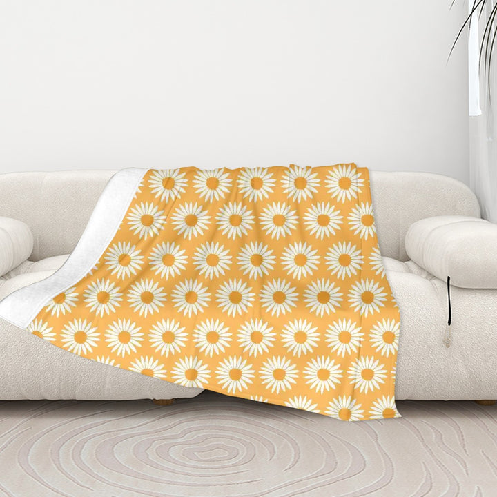 Yellow Sunflower Pattern - Sofa Blanket