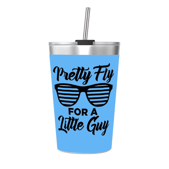 Pretty Fly For A Little Guy - Stainless Steel Water Bottle With Straw (12oz)
