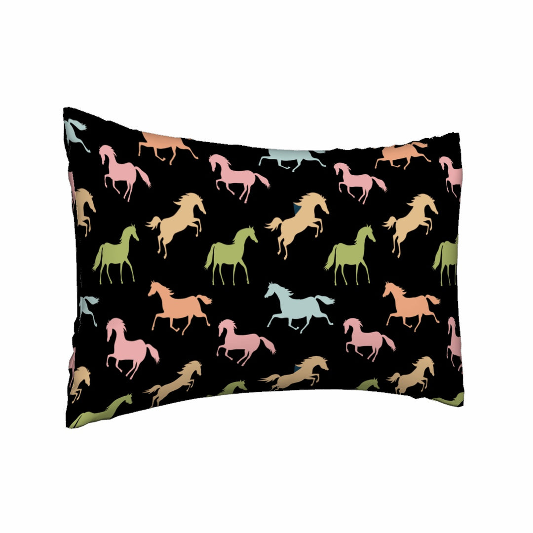 Horse Print -Satin Pillowcase with Hidden Zipper