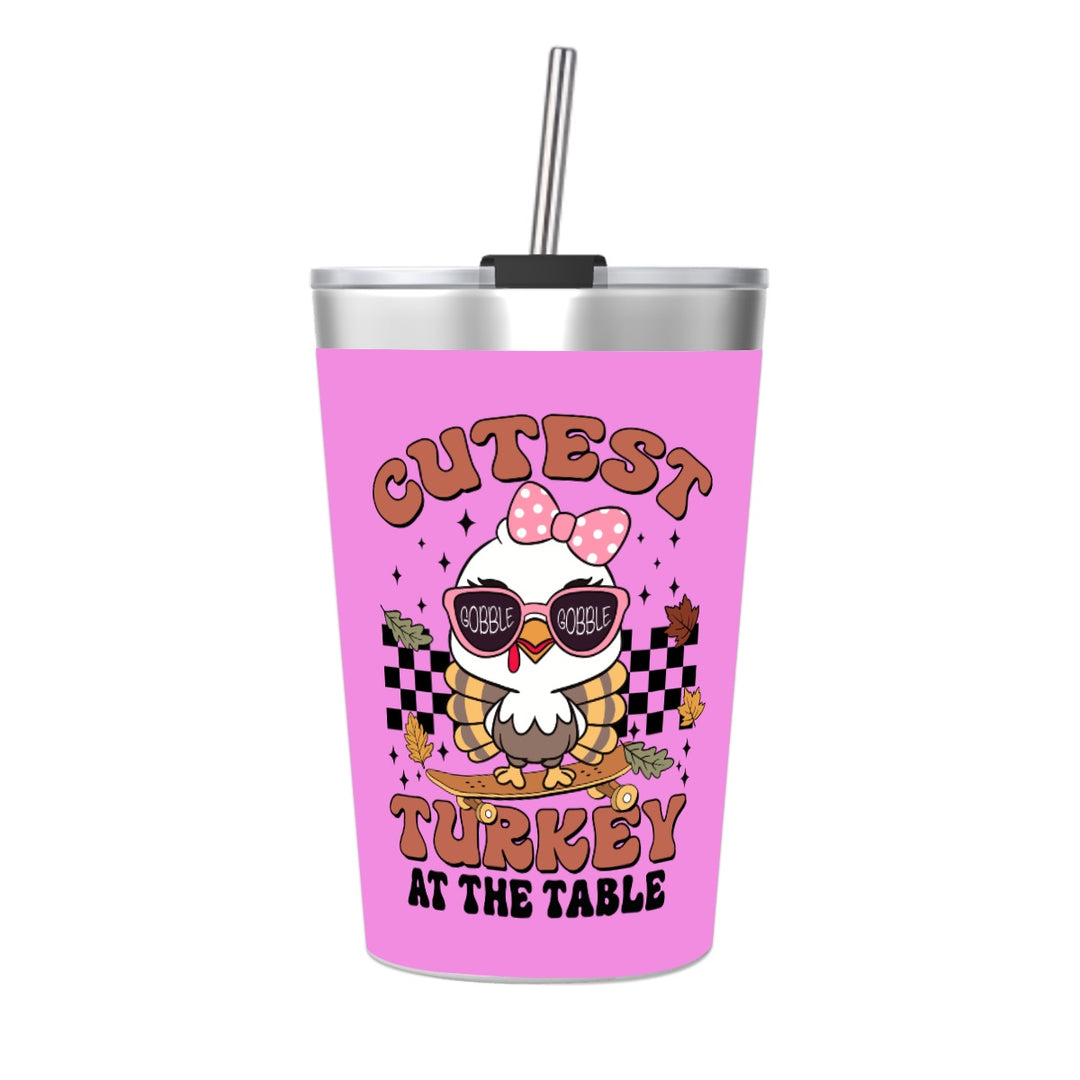 Cutest Turkey Girls - Stainless Steel Water Bottle With Straw