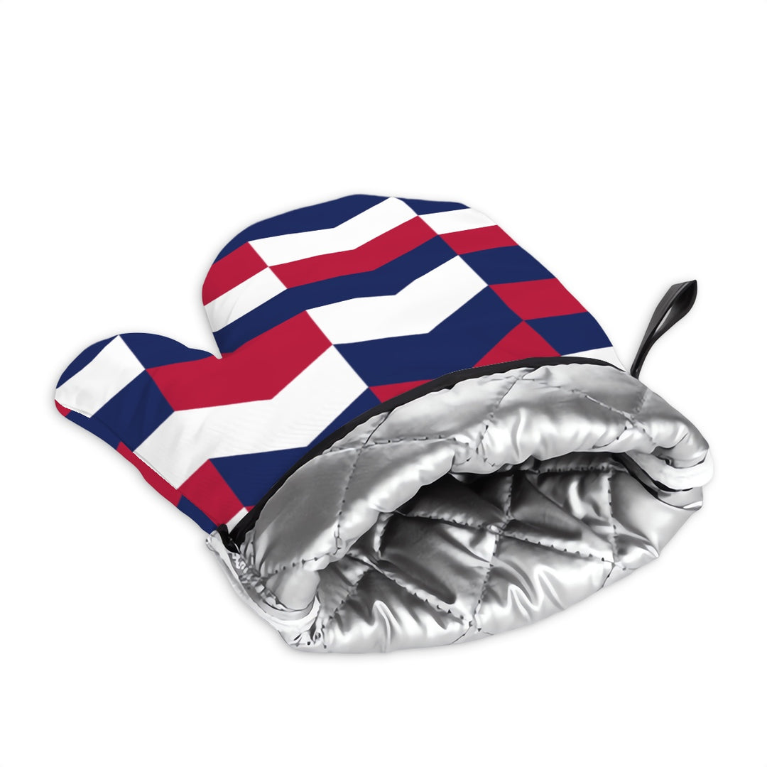 Patriotic Abstract - Oven Mitts and Pot Holders Set of 4