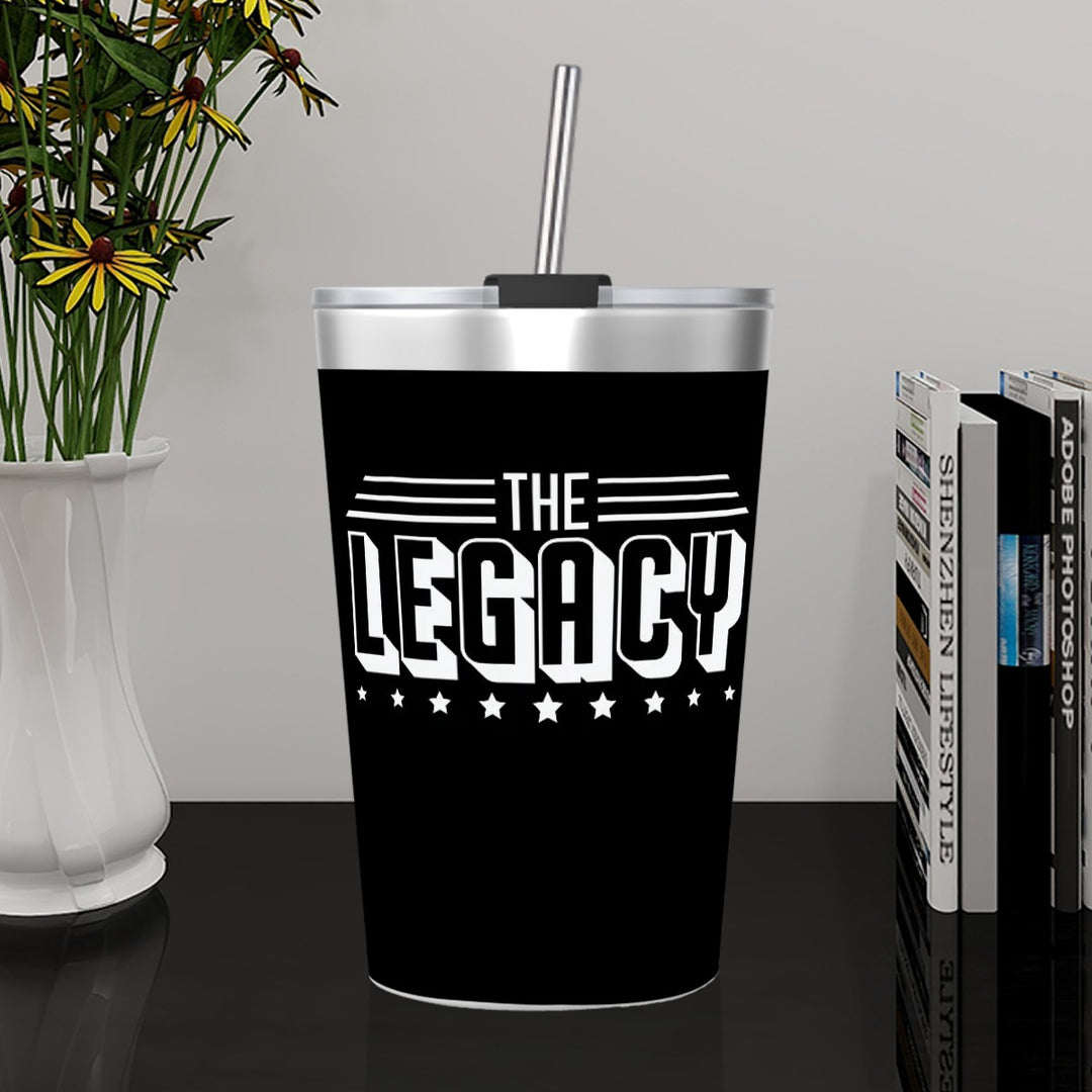 The Legacy - Stainless Steel Water Bottle With Straw (12oz)