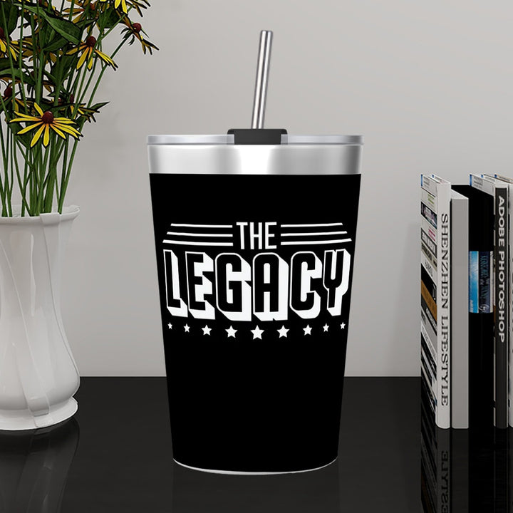The Legacy - Stainless Steel Water Bottle With Straw (12oz)