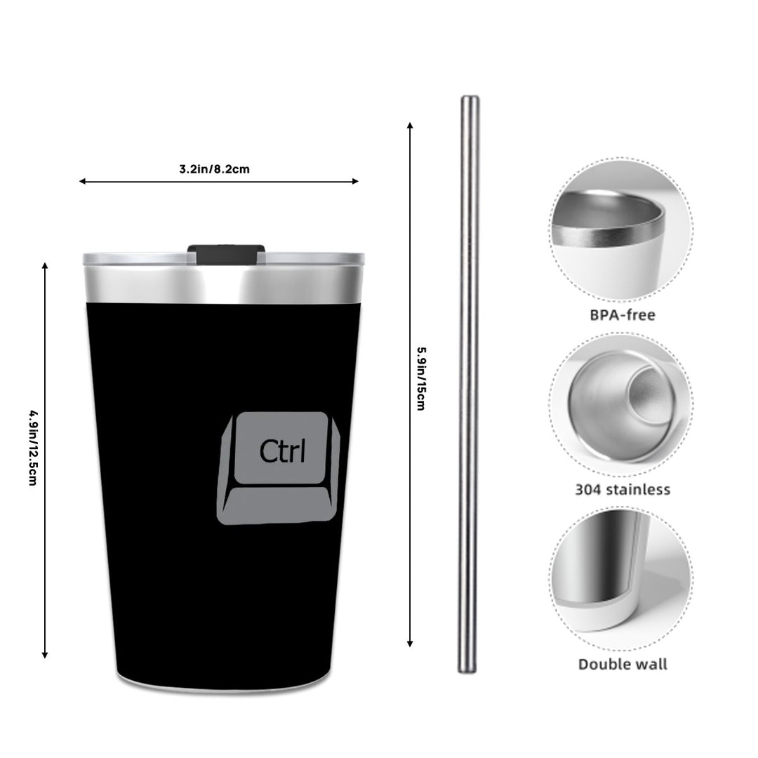 Paste - Stainless Steel Water Bottle With Straw (12oz)