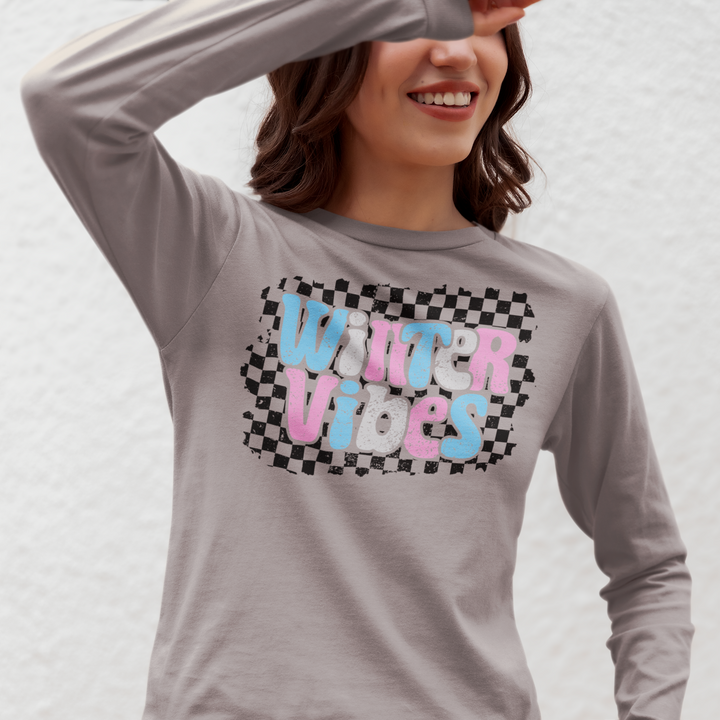 Winter Vibes -Unisex Lightweight Long Sleeve Tee