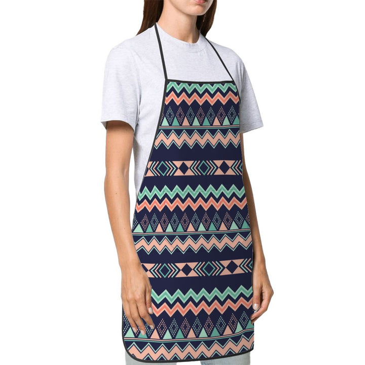 Peach Aztec Chevron - Adult Apron with Pockets