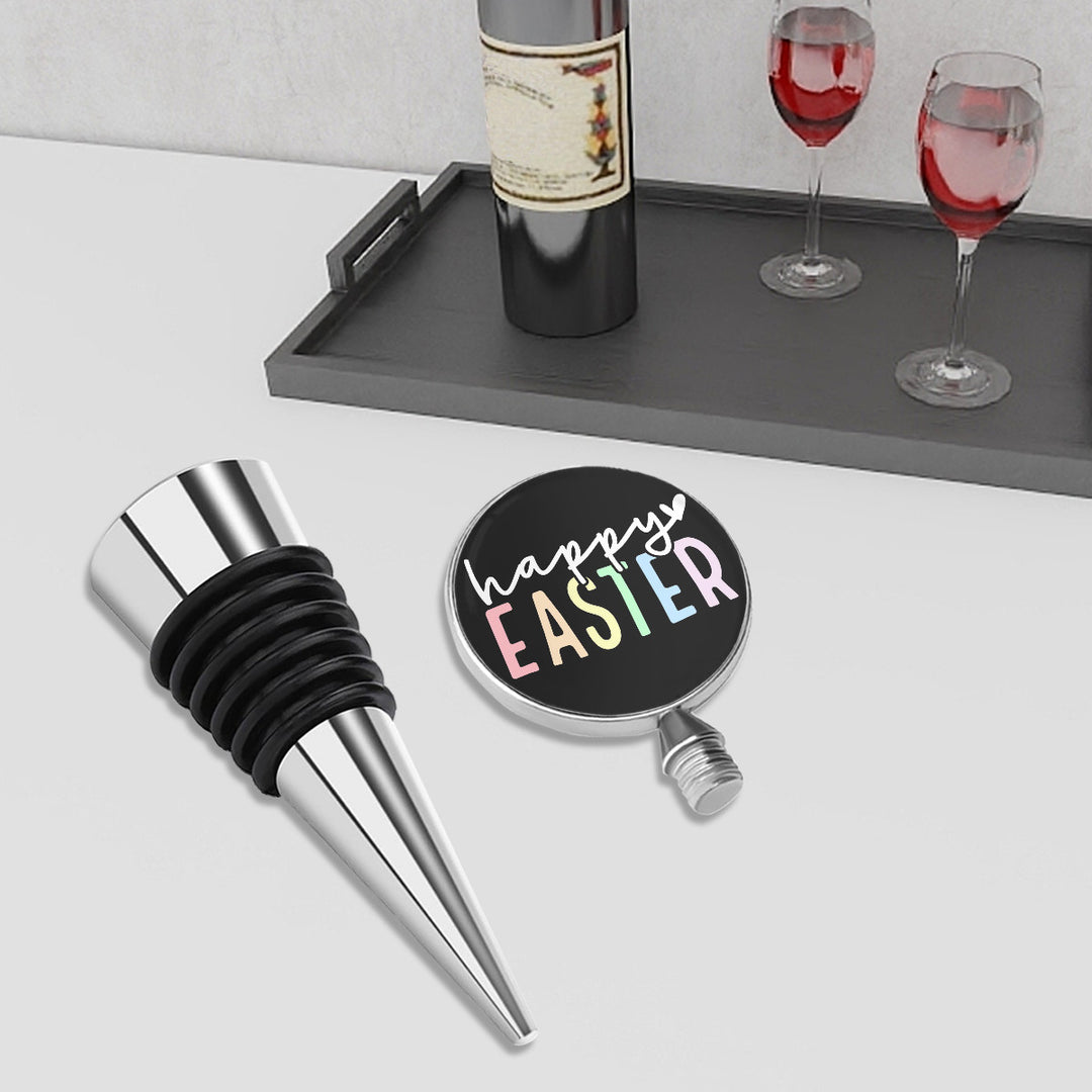 Pastel Happy Easter - Wine Bottle Stopper