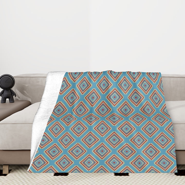 Navajo Vintage Blue - Sofa Blanket