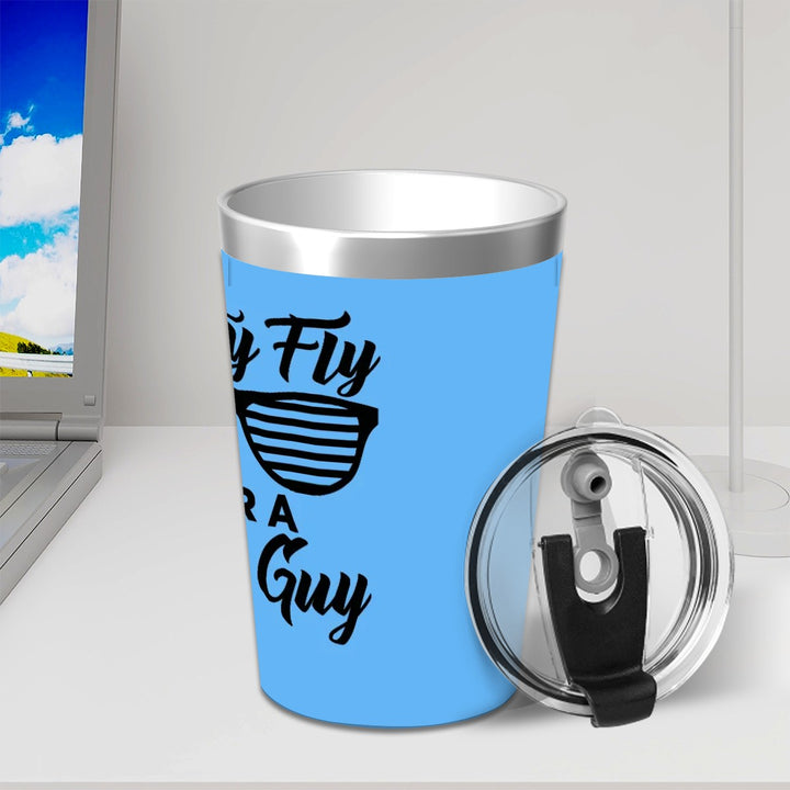 Pretty Fly For A Little Guy - Stainless Steel Water Bottle With Straw (12oz)