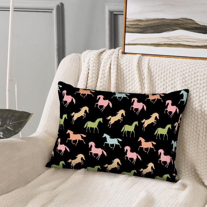 Horse Print -Satin Pillowcase with Hidden Zipper