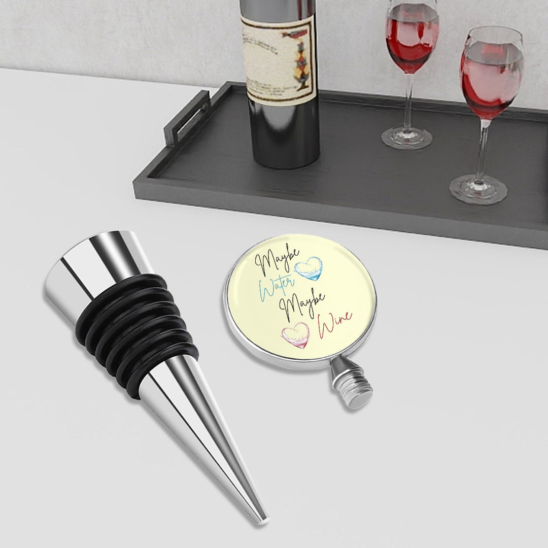 Maybe Water Maybe Wine - Wine Bottle Stopper