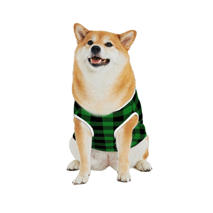 Green Plaid - Cotton Dog Shirt