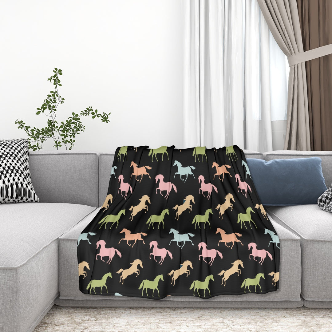 Horse Print - Sofa Blanket
