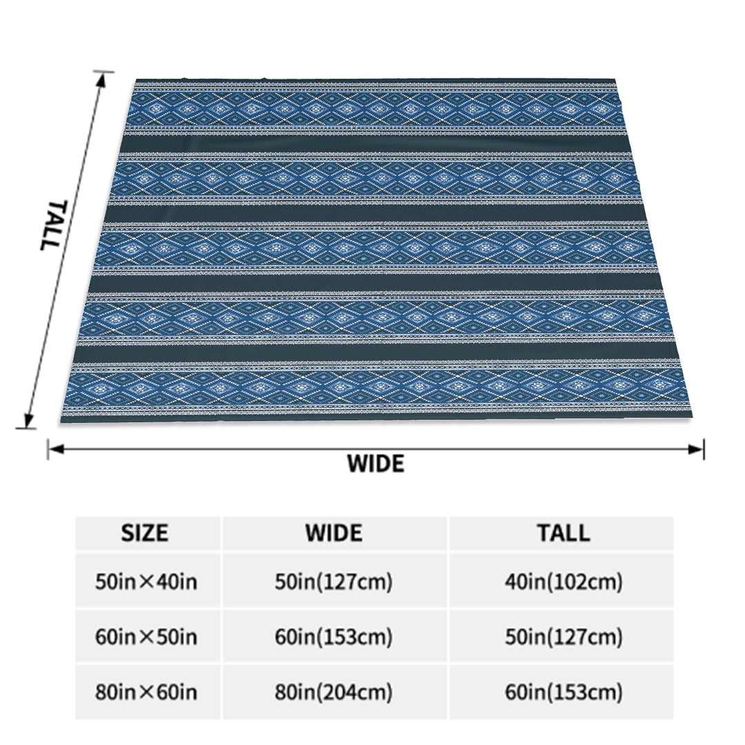 Geometric Blue Diamond - Sofa Blanket