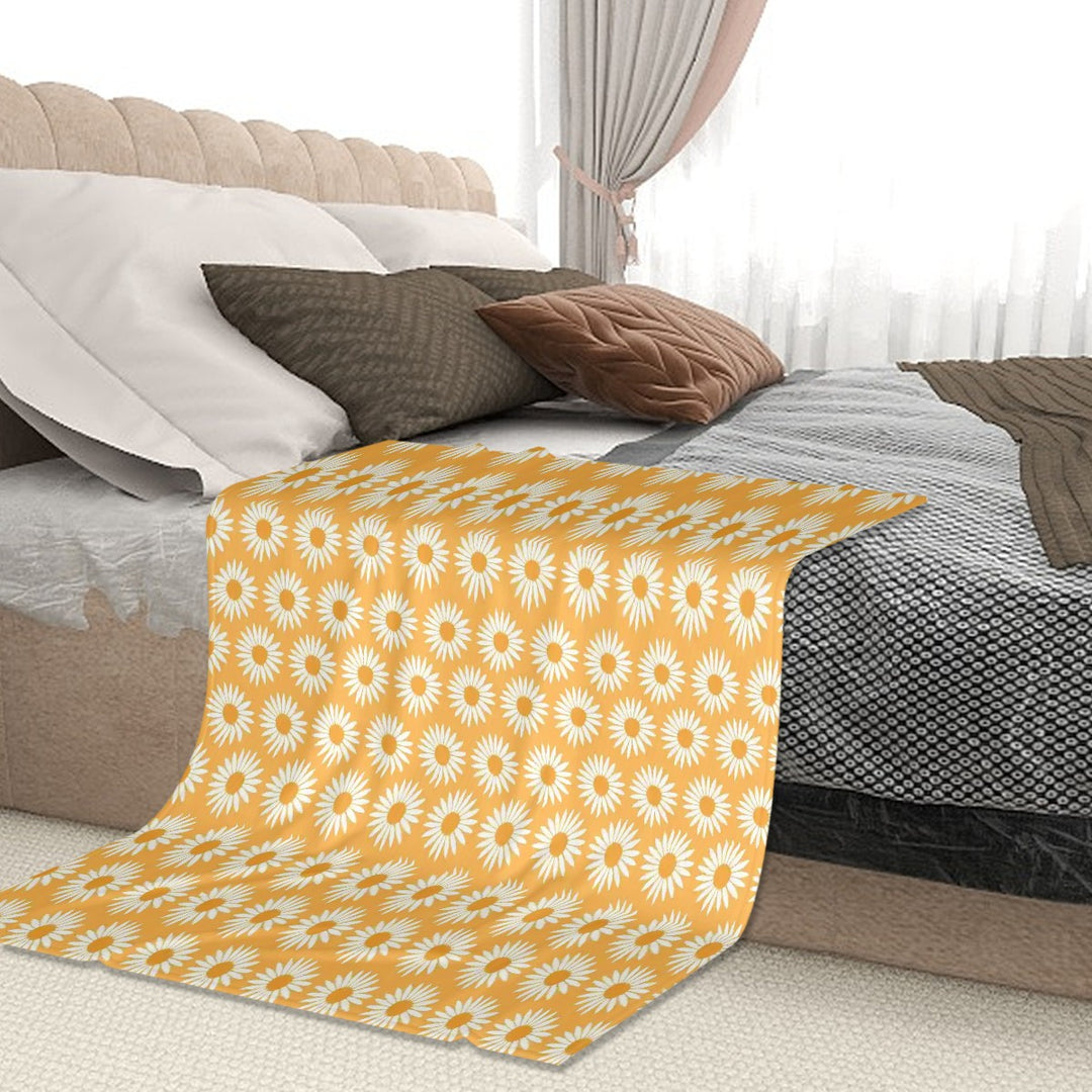 Yellow Sunflower Pattern - Sofa Blanket