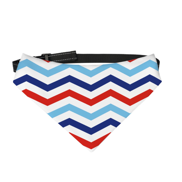 Patriotic Chevron - Dog Bandanas Double Sided with Buckle