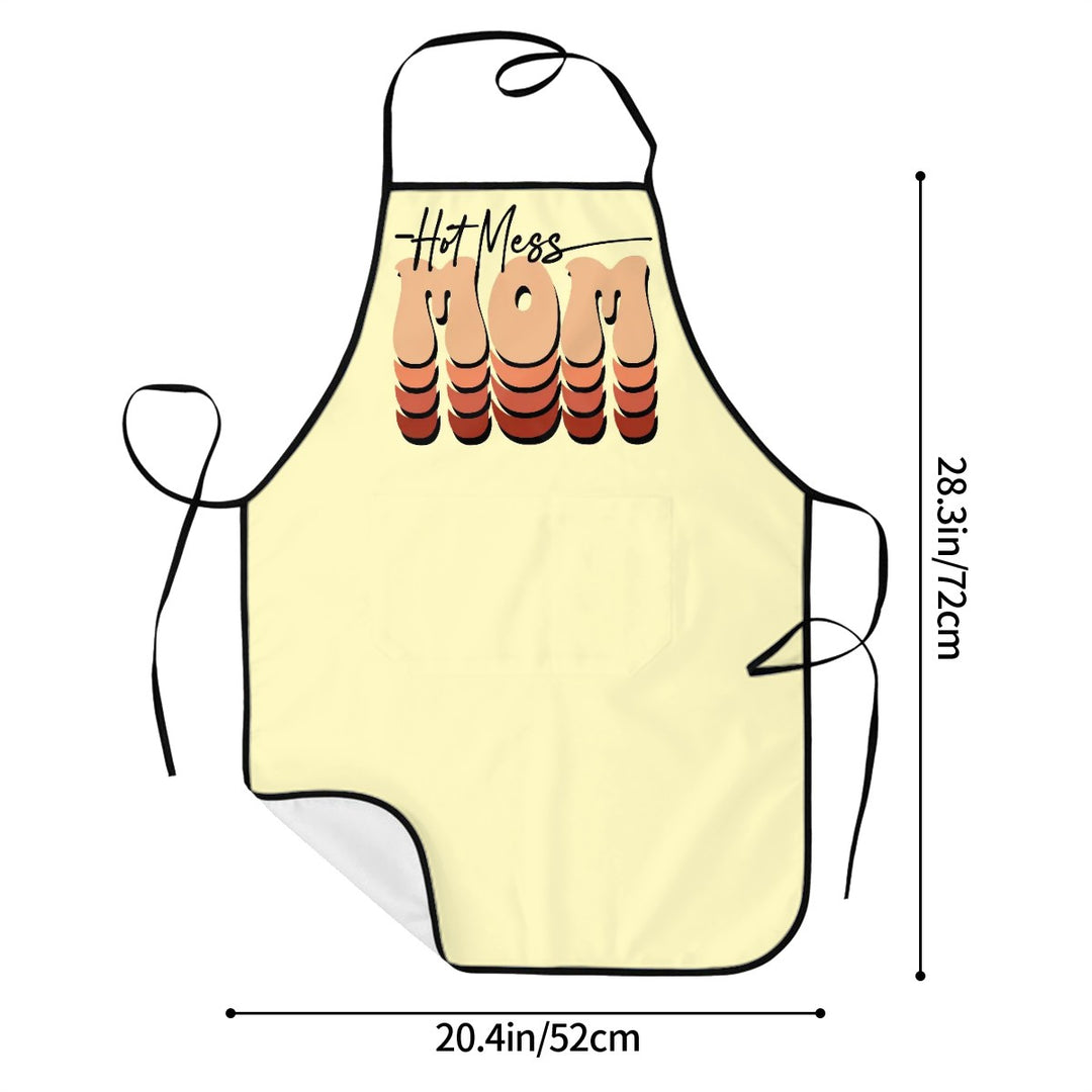 Hot Mess Mom - Adult Apron with Pockets