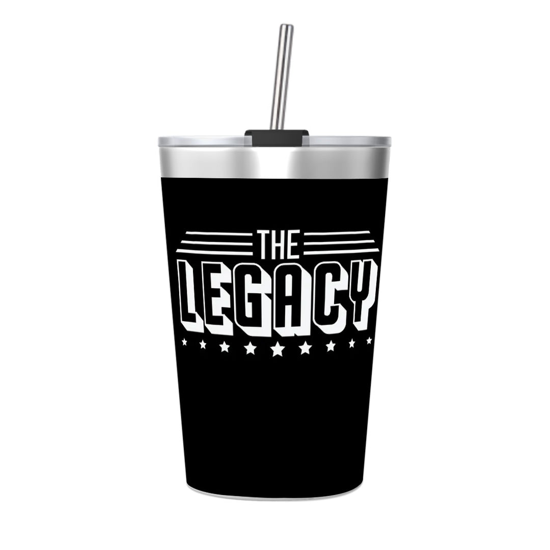 The Legacy - Stainless Steel Water Bottle With Straw (12oz)