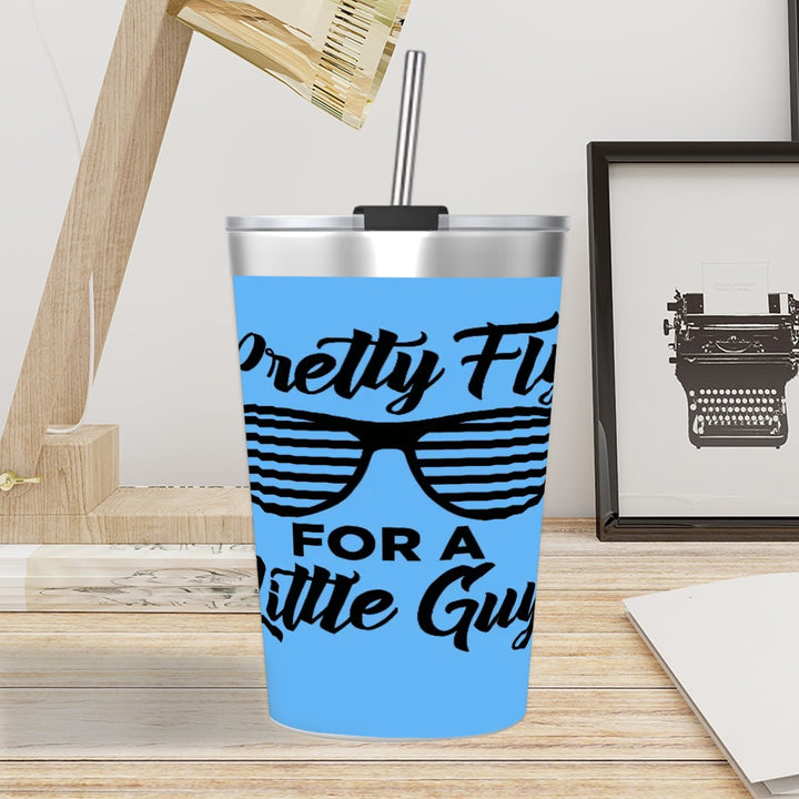 Pretty Fly For A Little Guy - Stainless Steel Water Bottle With Straw (12oz)