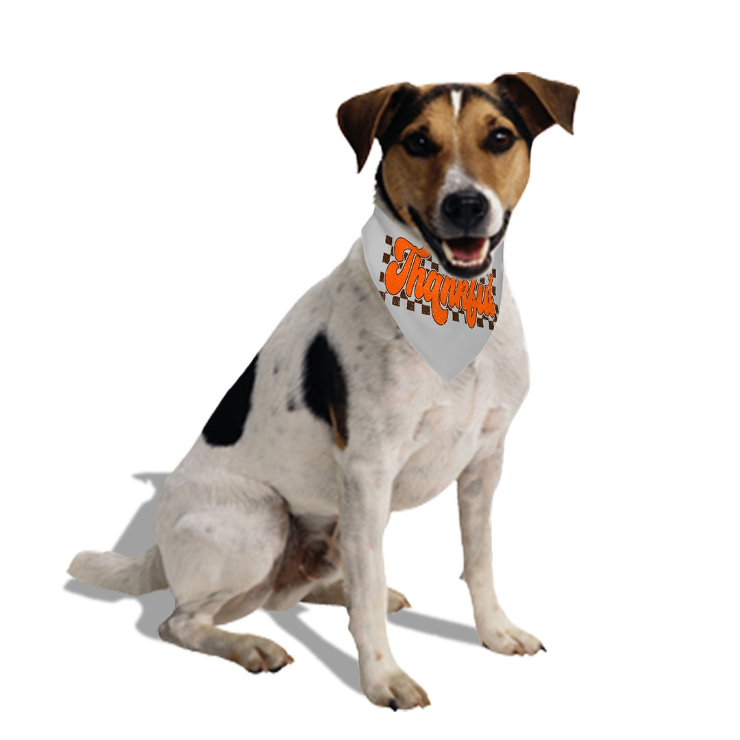 Retro Thankful - Dog Bandanas Double Sided with Buckle