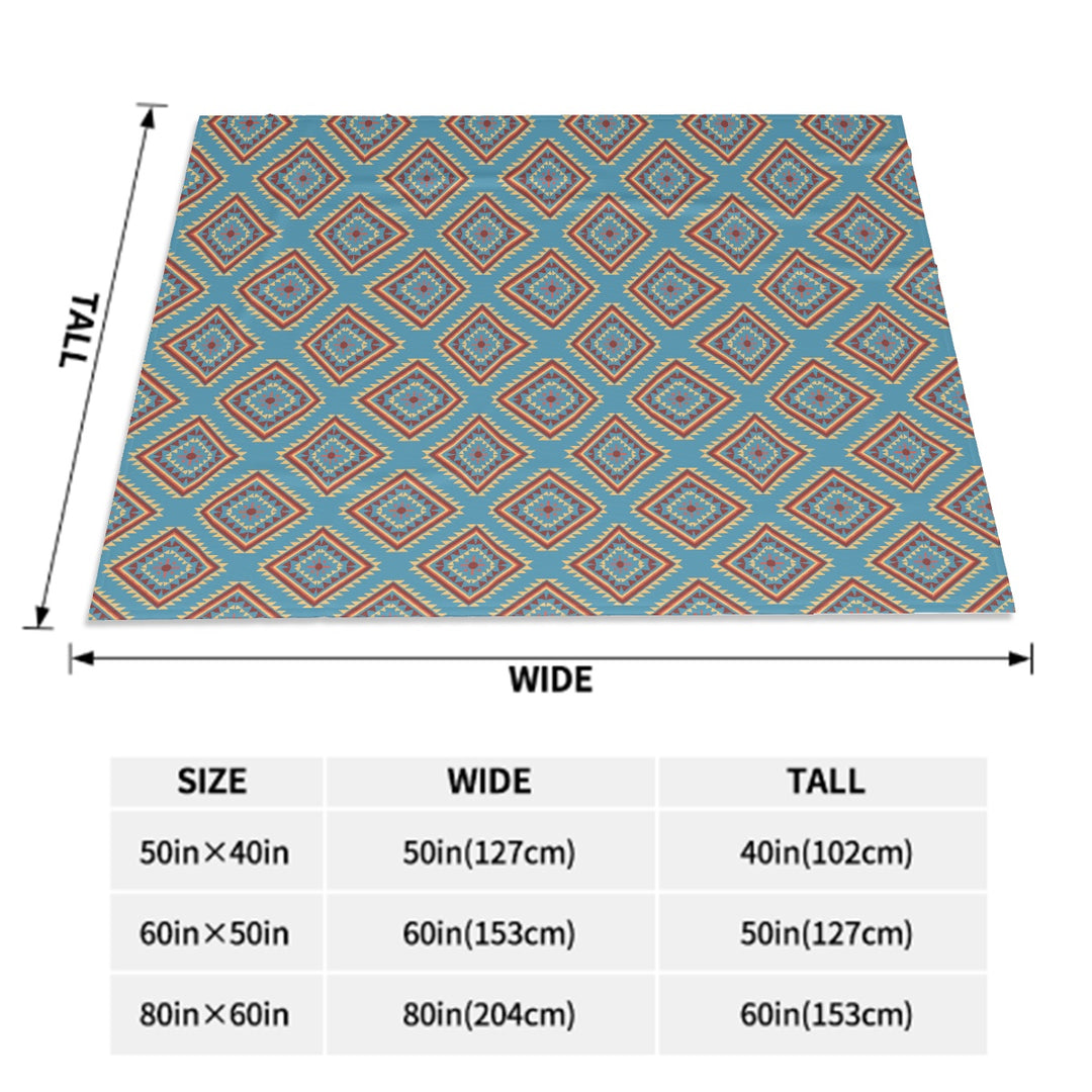 Navajo Vintage Blue - Sofa Blanket
