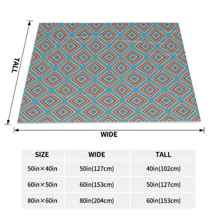 Navajo Vintage Blue - Sofa Blanket
