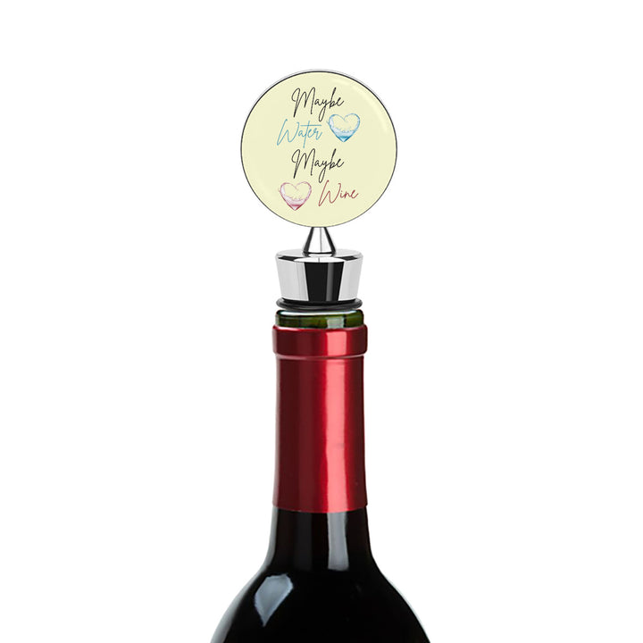 Maybe Water Maybe Wine - Wine Bottle Stopper