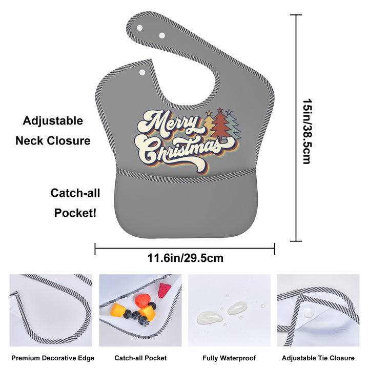 Retro Merry Christmas - Baby Bibs