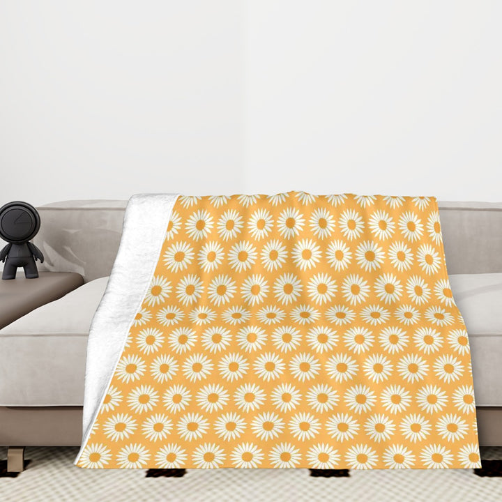Yellow Sunflower Pattern - Sofa Blanket