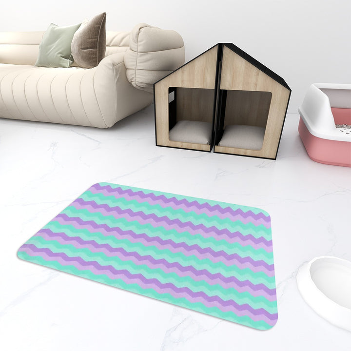 Easter Chevron - Pet Food Mat
