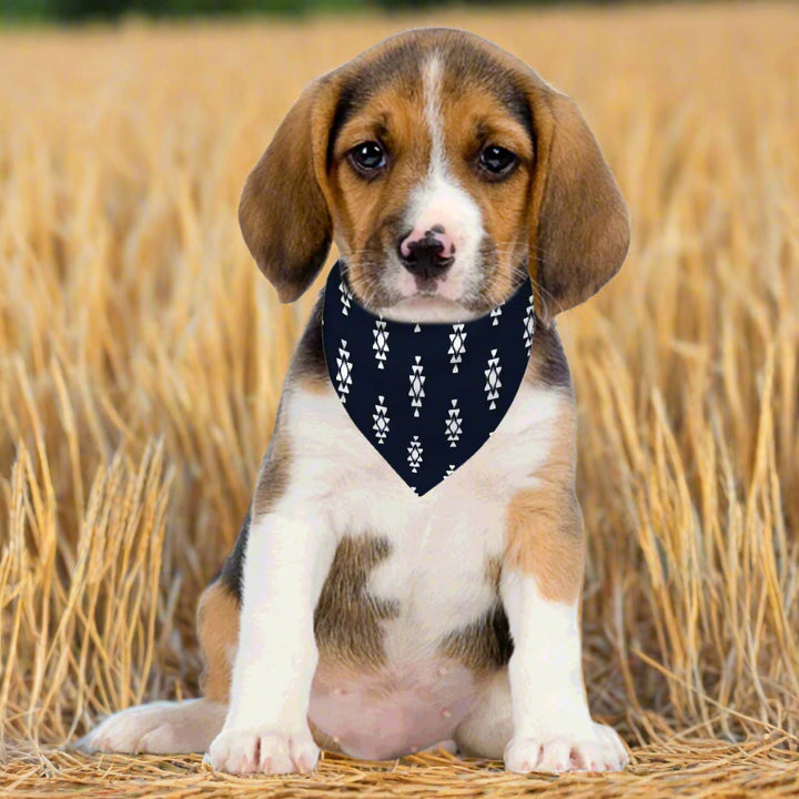 Black Tribal - Dog Bandanas Double Sided with Buckle