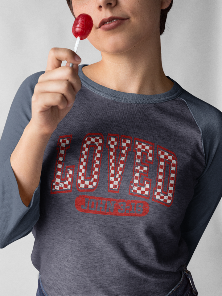 John 3:16 - 3/4 sleeve raglan shirt