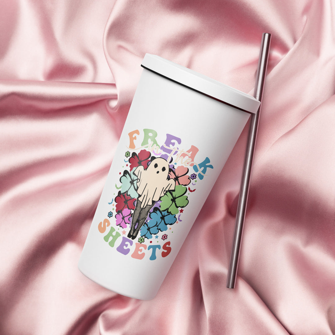 Freak In The Sheets - Insulated tumbler with a straw