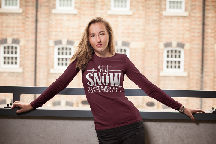 Let It Snow - Unisex Lightweight Long Sleeve Tee