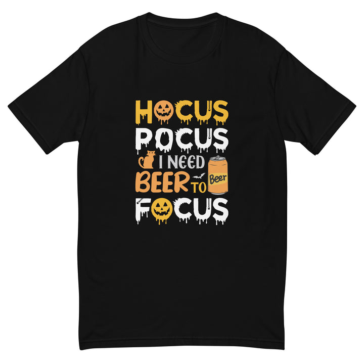 Hocus Pocus I Need A Beer To Focus - Men's Fitted Short Sleeve  T-shirt