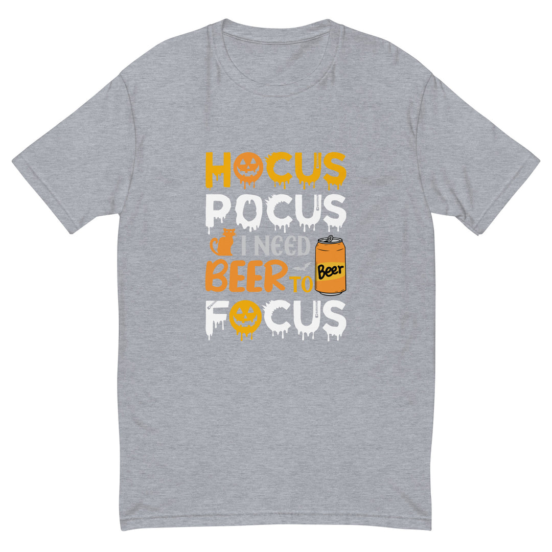 Hocus Pocus I Need A Beer To Focus - Men's Fitted Short Sleeve  T-shirt