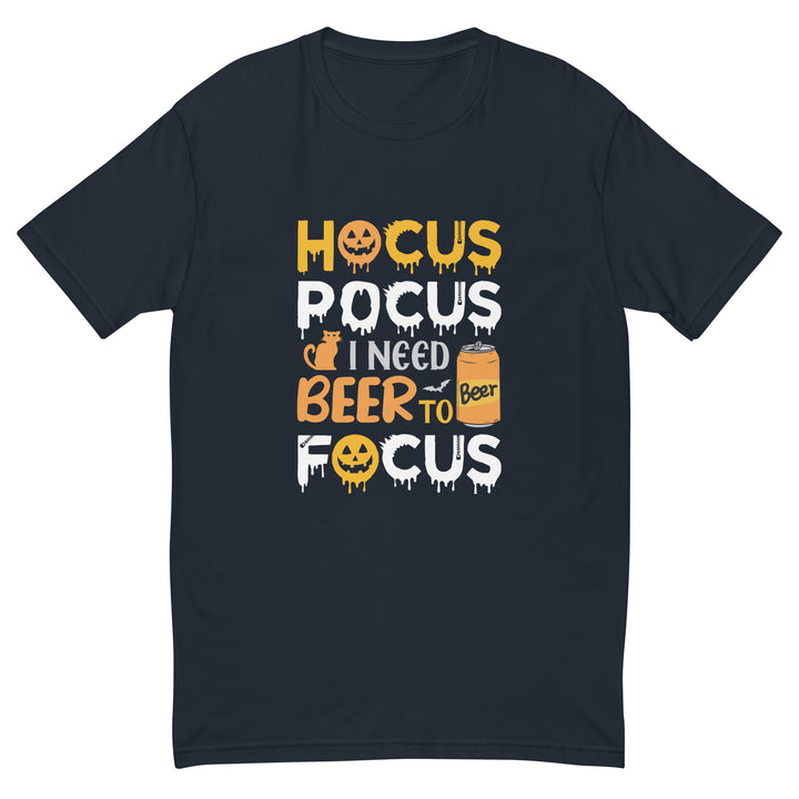 Hocus Pocus I Need A Beer To Focus - Men's Fitted Short Sleeve  T-shirt