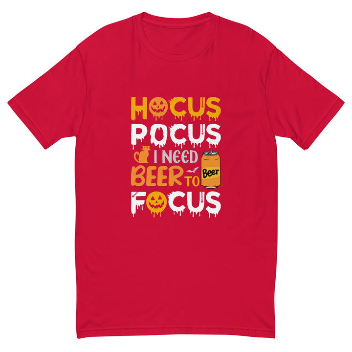 Hocus Pocus I Need A Beer To Focus - Men's Fitted Short Sleeve  T-shirt