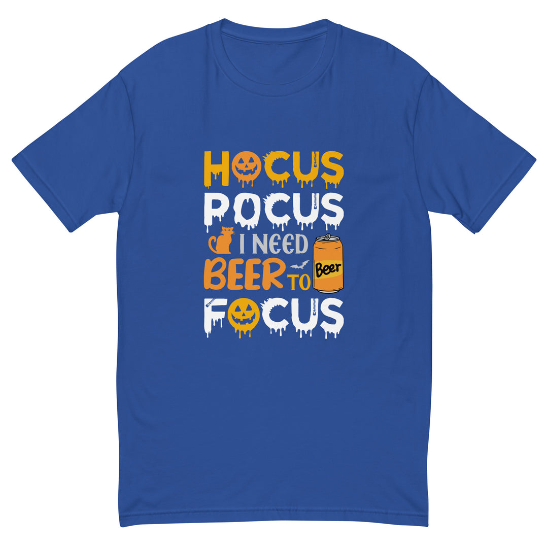 Hocus Pocus I Need A Beer To Focus - Men's Fitted Short Sleeve  T-shirt