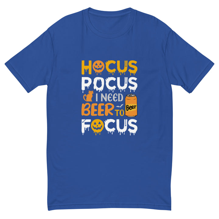 Hocus Pocus I Need A Beer To Focus - Men's Fitted Short Sleeve  T-shirt