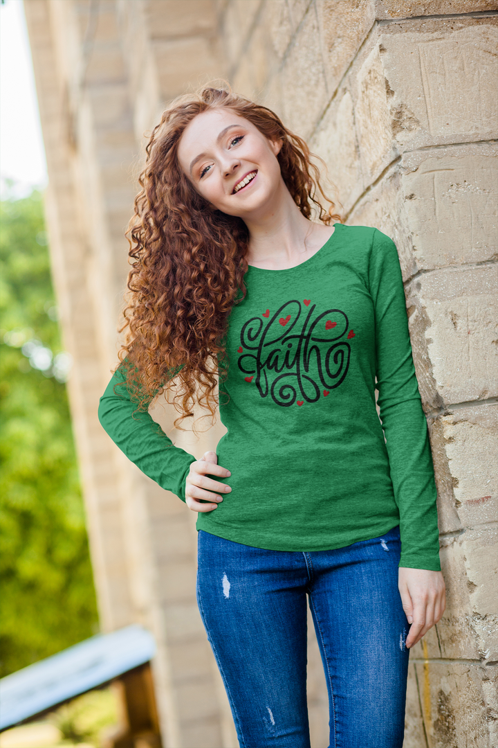 Faith Hearts - Unisex Ultra Cotton Long Sleeve Tee
