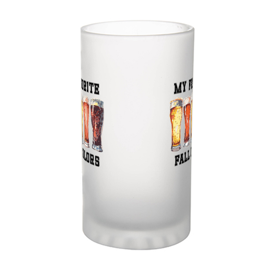 Favorite Fall Colors - Frosted glass beer mug