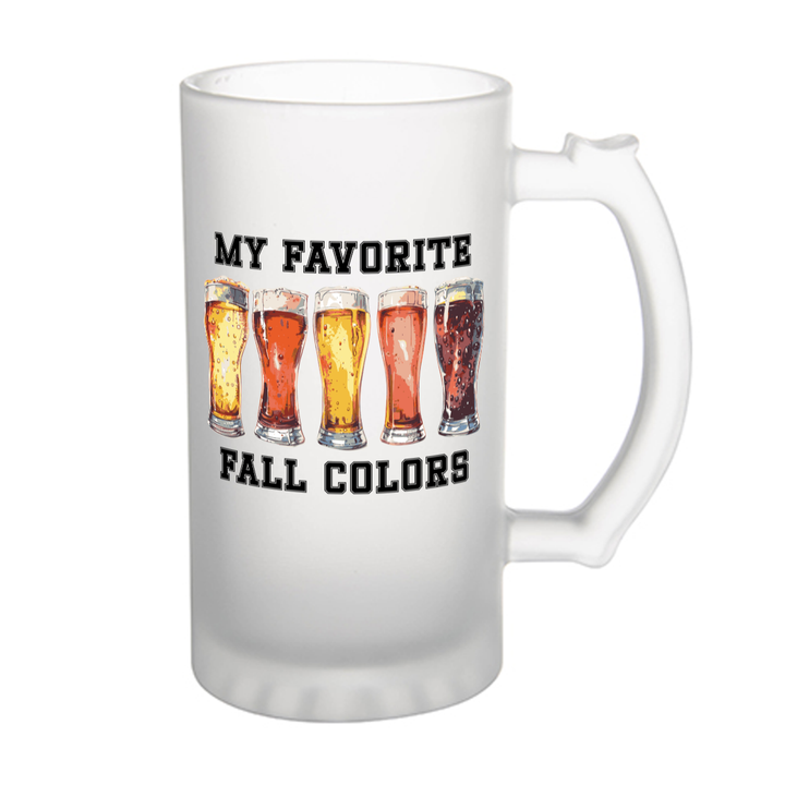 Favorite Fall Colors - Frosted glass beer mug