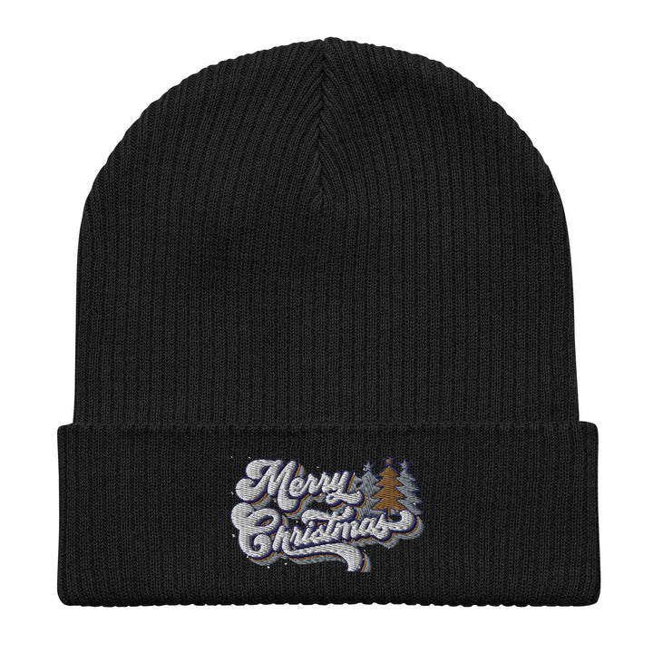 Retro Merry Christmas - Organic ribbed beanie