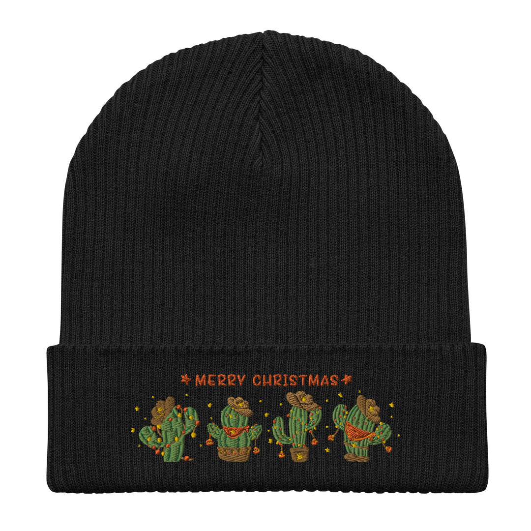 Christmas Cactus - Organic ribbed beanie